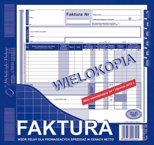 Herlitz FAKTURA NETTO 2/3 A4 (PEŁNA)